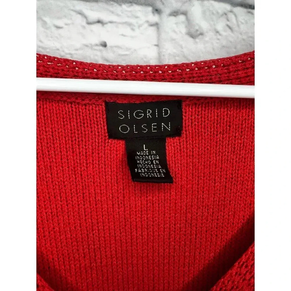 Sigrid Olsen button up cardigan size L. - Picture 7 of 8